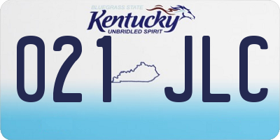 KY license plate 021JLC