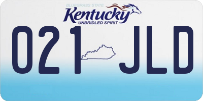 KY license plate 021JLD