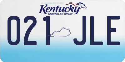 KY license plate 021JLE