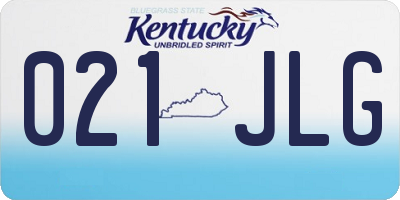 KY license plate 021JLG