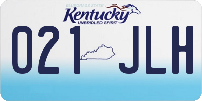 KY license plate 021JLH