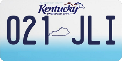 KY license plate 021JLI