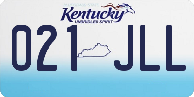 KY license plate 021JLL