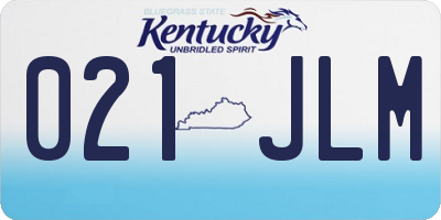 KY license plate 021JLM