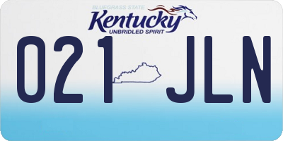 KY license plate 021JLN