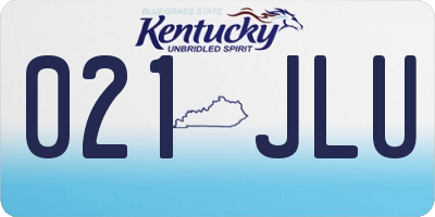 KY license plate 021JLU