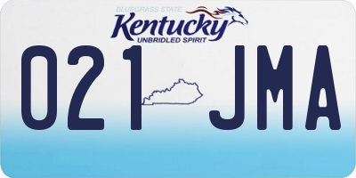 KY license plate 021JMA