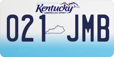 KY license plate 021JMB