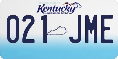 KY license plate 021JME