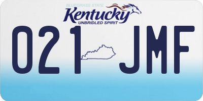 KY license plate 021JMF