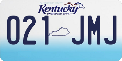 KY license plate 021JMJ