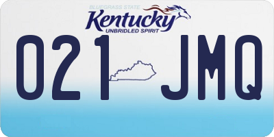 KY license plate 021JMQ