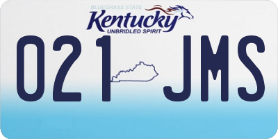 KY license plate 021JMS