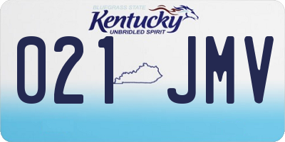 KY license plate 021JMV