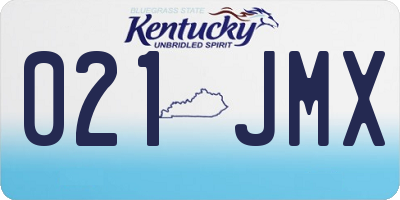 KY license plate 021JMX