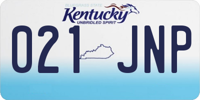 KY license plate 021JNP