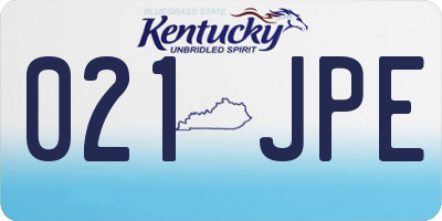 KY license plate 021JPE