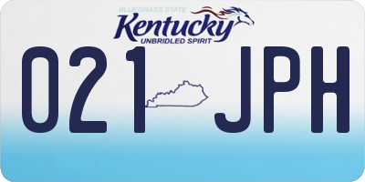 KY license plate 021JPH