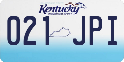 KY license plate 021JPI