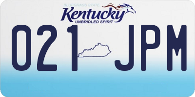 KY license plate 021JPM