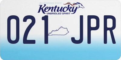 KY license plate 021JPR