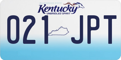 KY license plate 021JPT