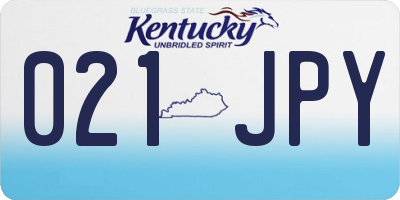KY license plate 021JPY
