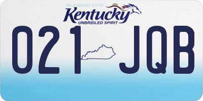 KY license plate 021JQB