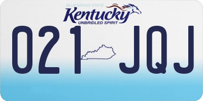 KY license plate 021JQJ