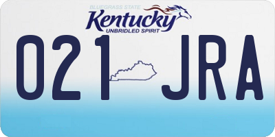 KY license plate 021JRA