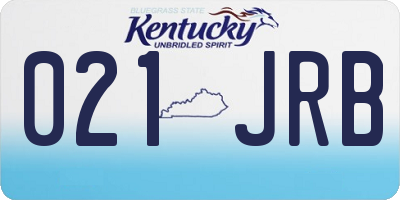 KY license plate 021JRB