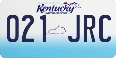 KY license plate 021JRC