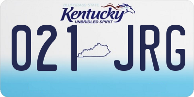 KY license plate 021JRG