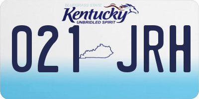 KY license plate 021JRH
