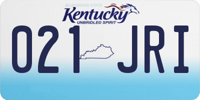 KY license plate 021JRI