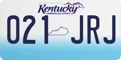 KY license plate 021JRJ