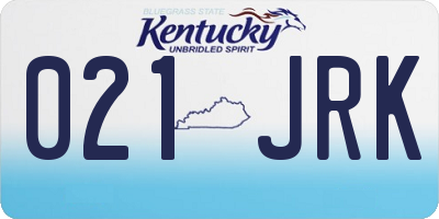 KY license plate 021JRK