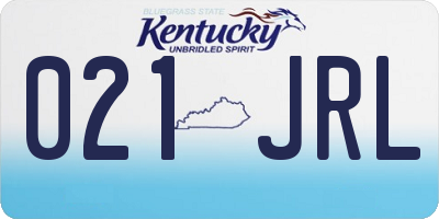 KY license plate 021JRL