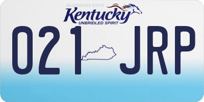 KY license plate 021JRP