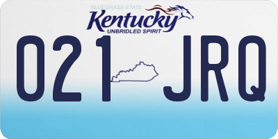 KY license plate 021JRQ