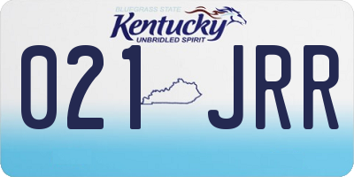 KY license plate 021JRR