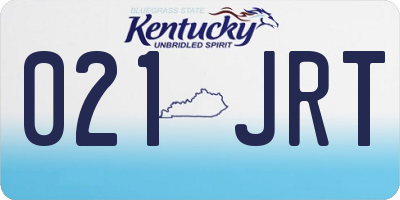 KY license plate 021JRT