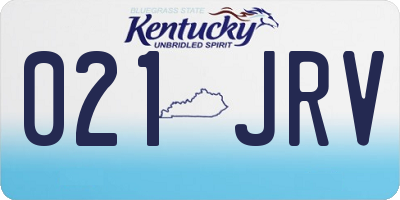 KY license plate 021JRV