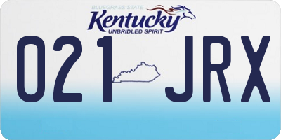 KY license plate 021JRX