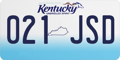 KY license plate 021JSD
