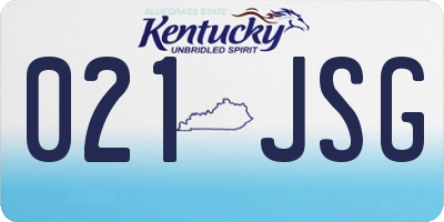 KY license plate 021JSG