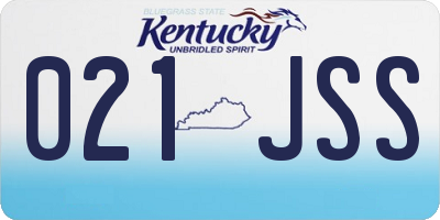 KY license plate 021JSS