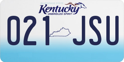 KY license plate 021JSU