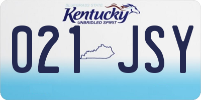 KY license plate 021JSY