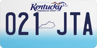 KY license plate 021JTA
